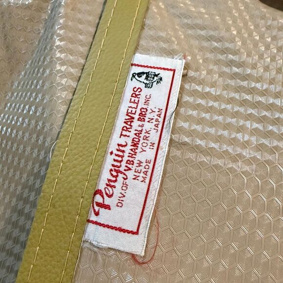 Penguin 1960s Floral Geometric Neon Lime Purple Travel Tote Bag Tapestry - Picture 8 of 10